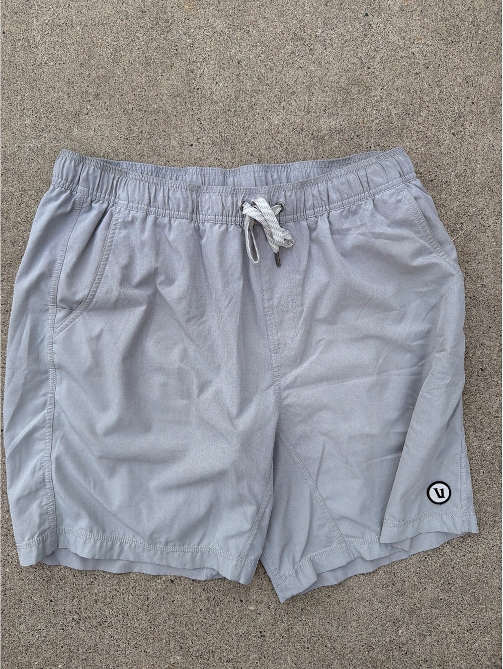 XL - Men - Vuori Light Gray Athletic Shorts